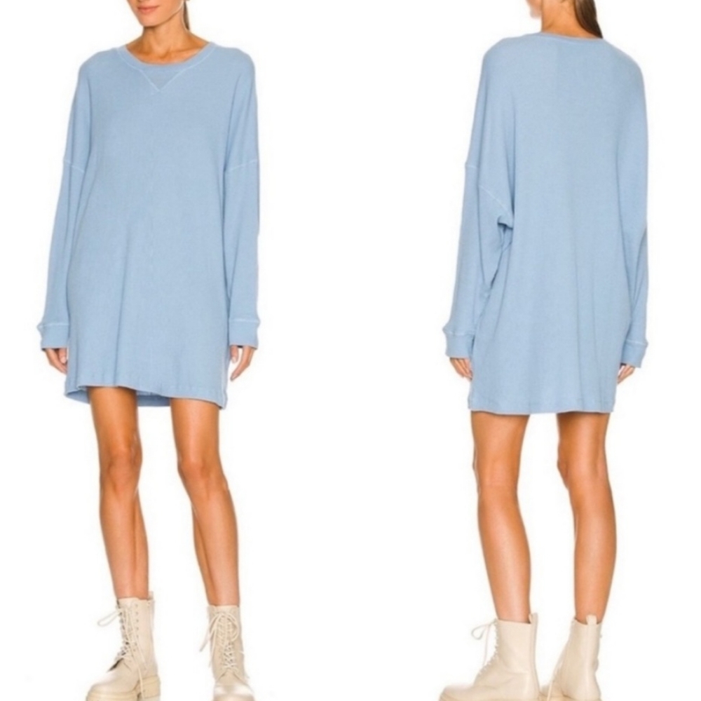 NWT FREE People Early Night Thermal Denim, size Large